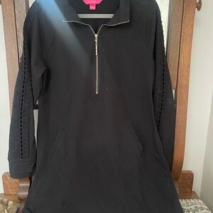 Lilly Pulitzer Black Dress with Pink Tag